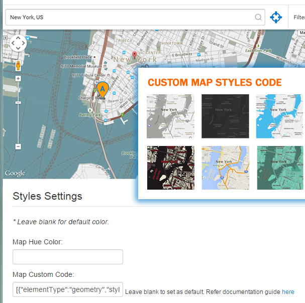 Snazzymaps Styles used in Super Store Finder