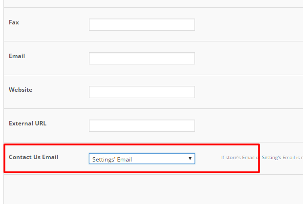 Contact Form Settings in Super Store Finder