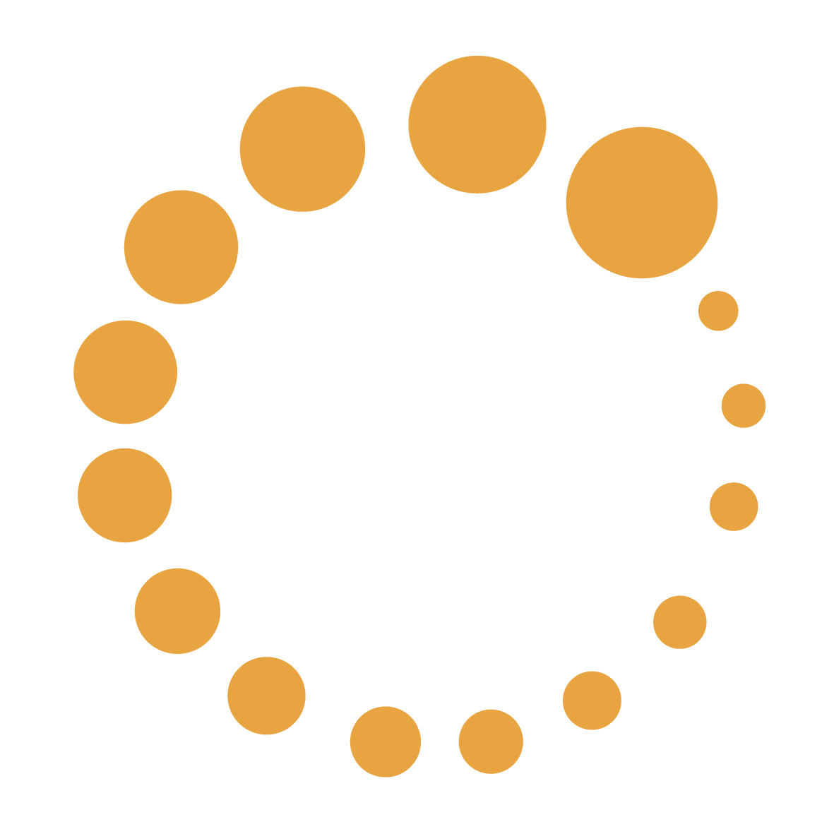 Orange Circle Animated Loading Icons for Super Store Finder