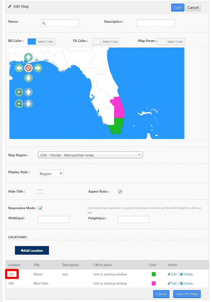 How to add Metropolitan Region in Super Interactive Maps WordPress plugin 