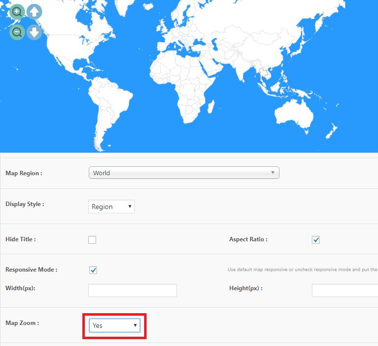 Super Interactive Maps CSS Zoom Function Administrator