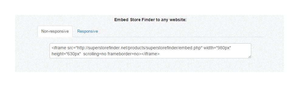 Embed Store Finder